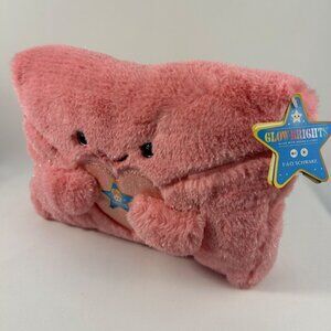 FAO Schwarz Glow-Brights Pink Plush Heart Pillow Soft & Cuddly Interactive